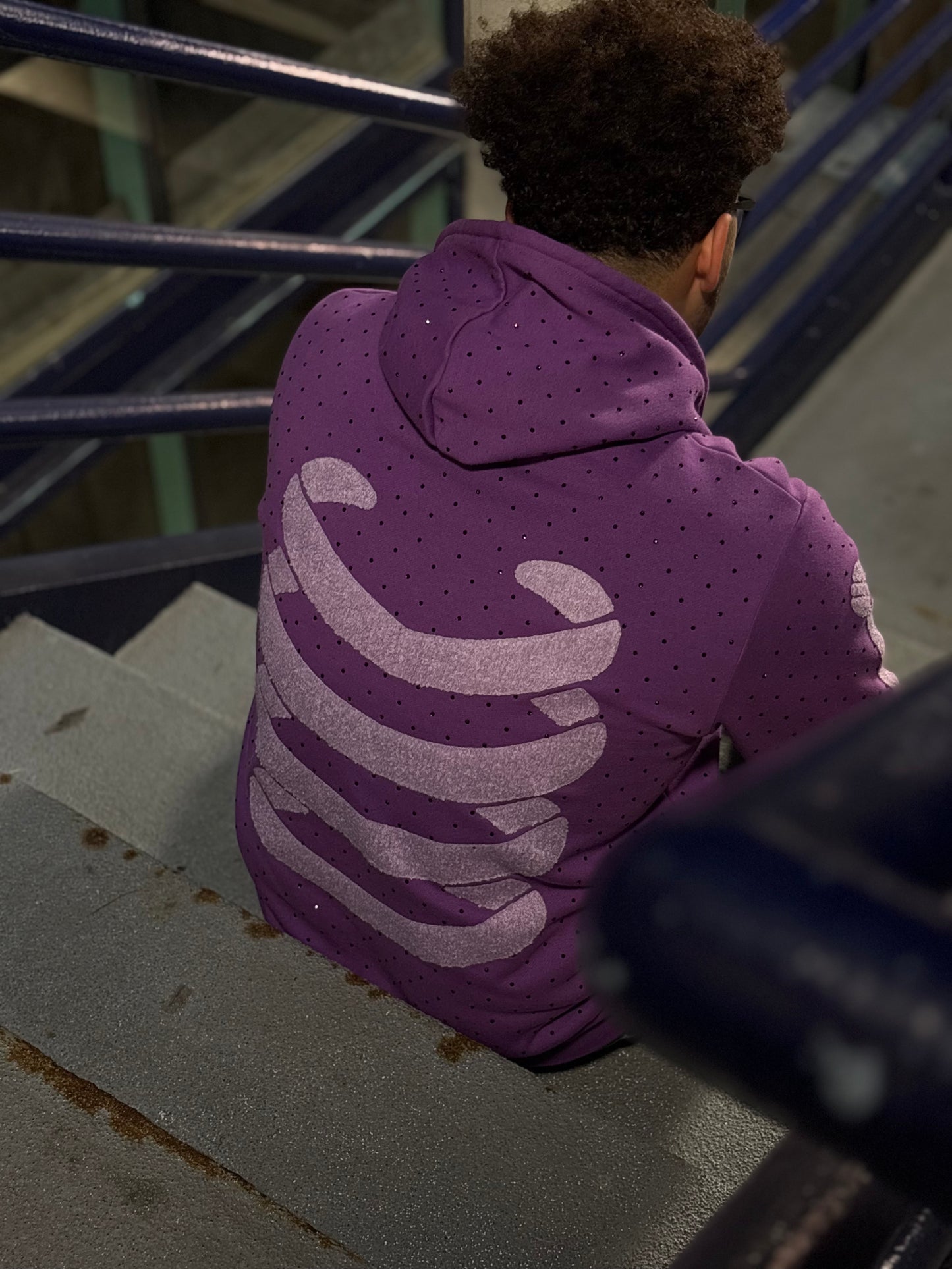 Purple Shinobi Ribcage Hoodie