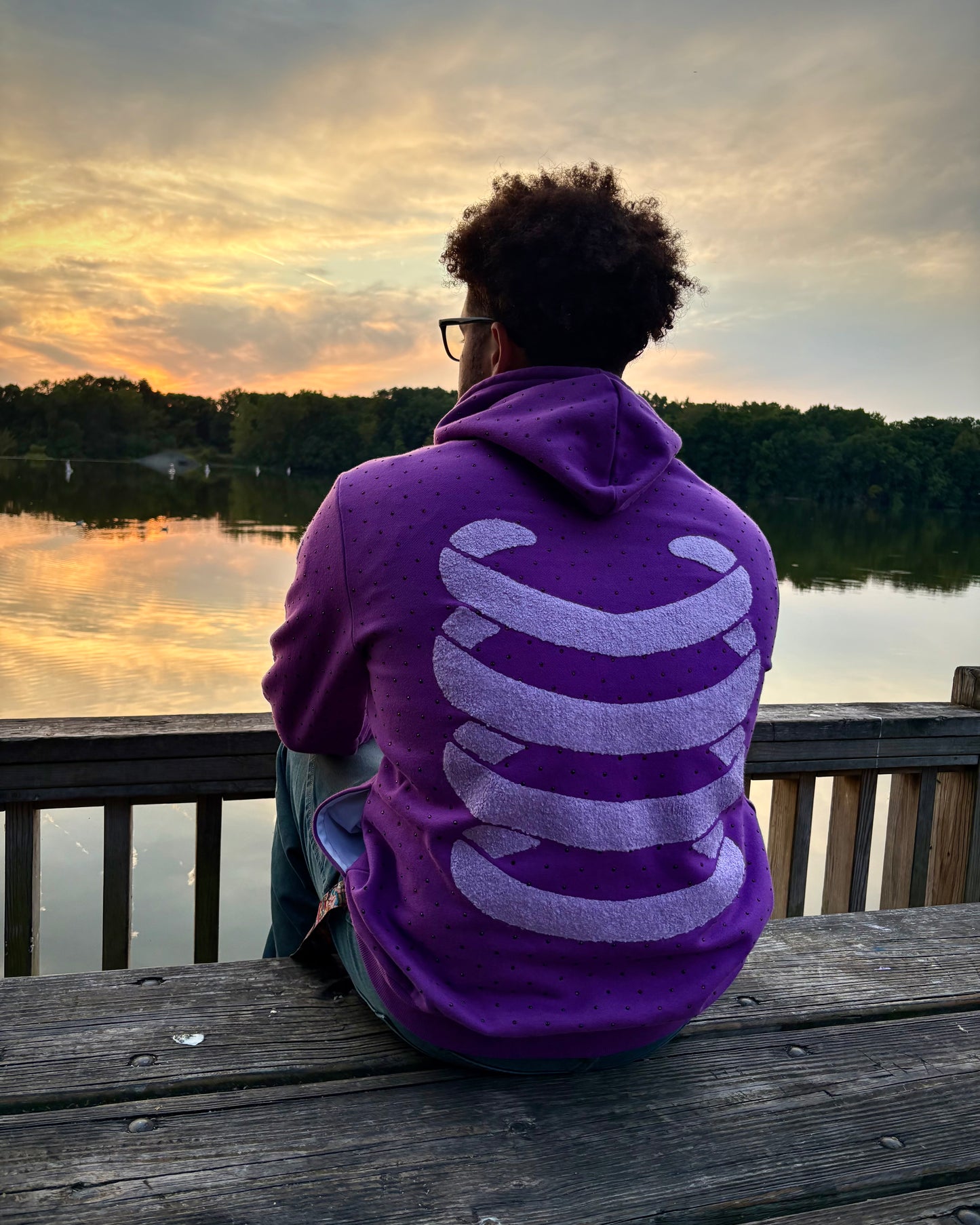Purple Ribcage Hoodie