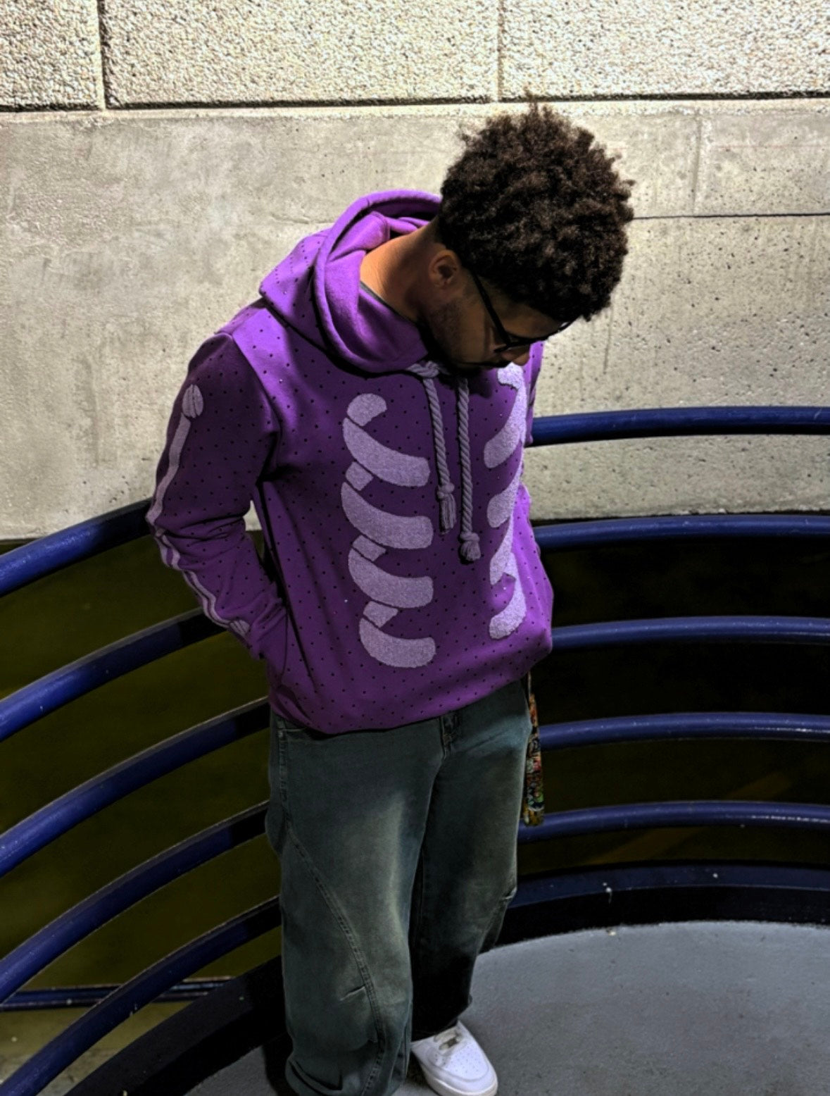 Purple Shinobi Ribcage Hoodie